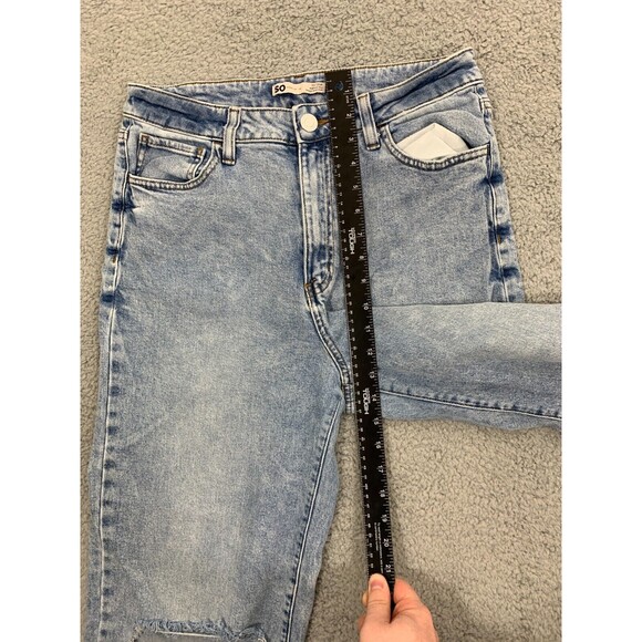 SO GOODS FOR LIFE 13/31W Highest Rise Baggy Dad Jeans Distressed Destroyed Crop - Picture 9 of 12